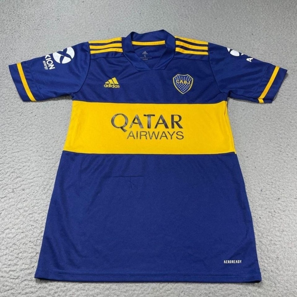 Adidas Boca Juniors 2020/21 Home Replica Jersey Men's Small Blue Yellow Jersey